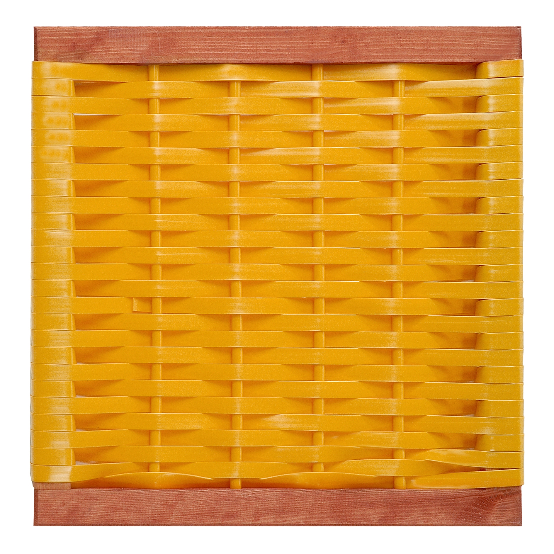Muster Geflecht PVC gelb