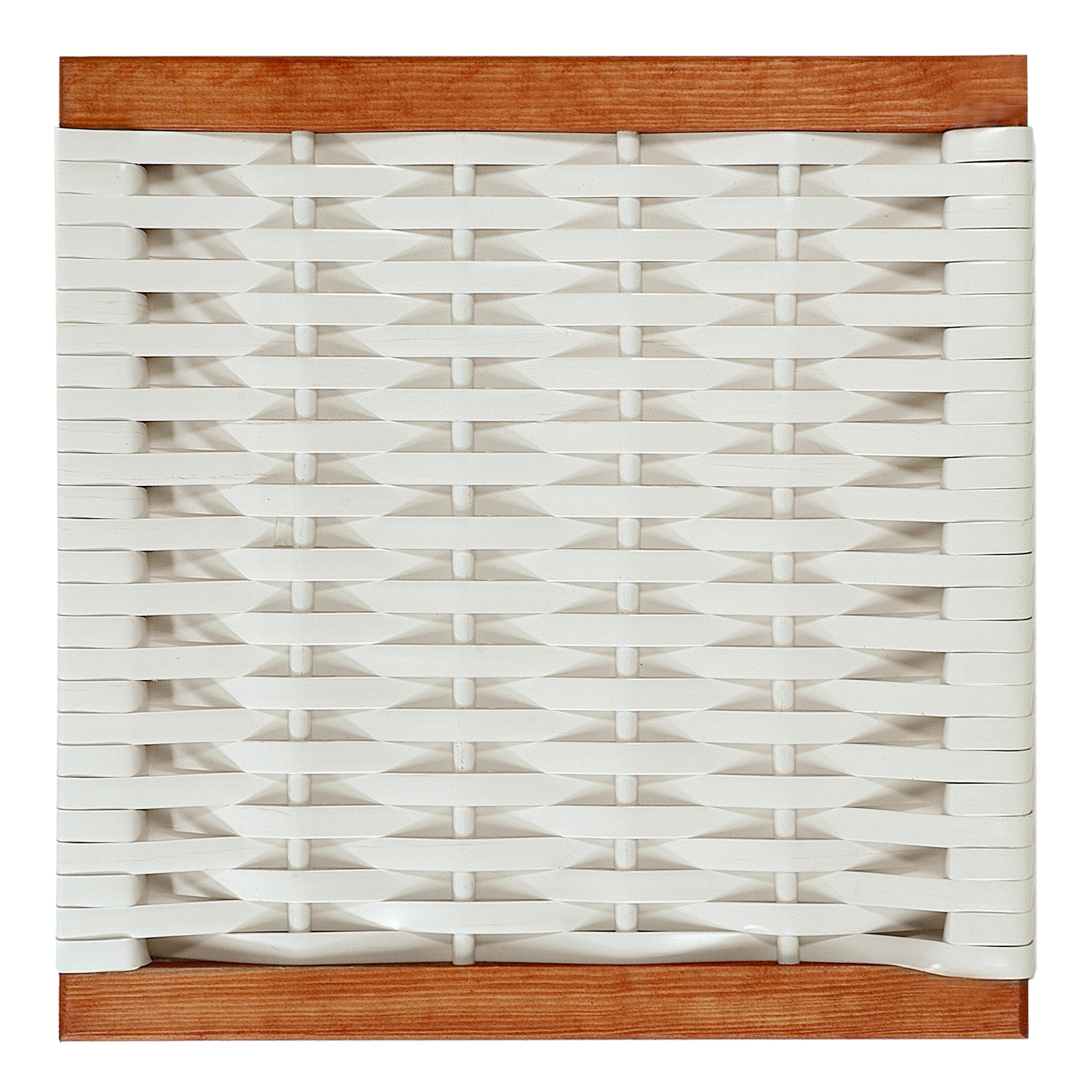 Muster Geflecht PVC weiß